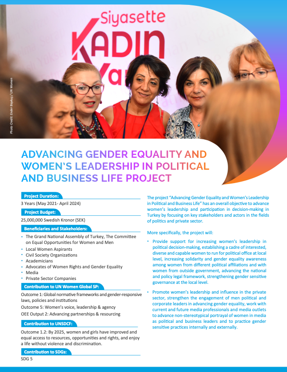 Project Brief Advancing Gender Equality And Womens Leadership In Political And Business Life 